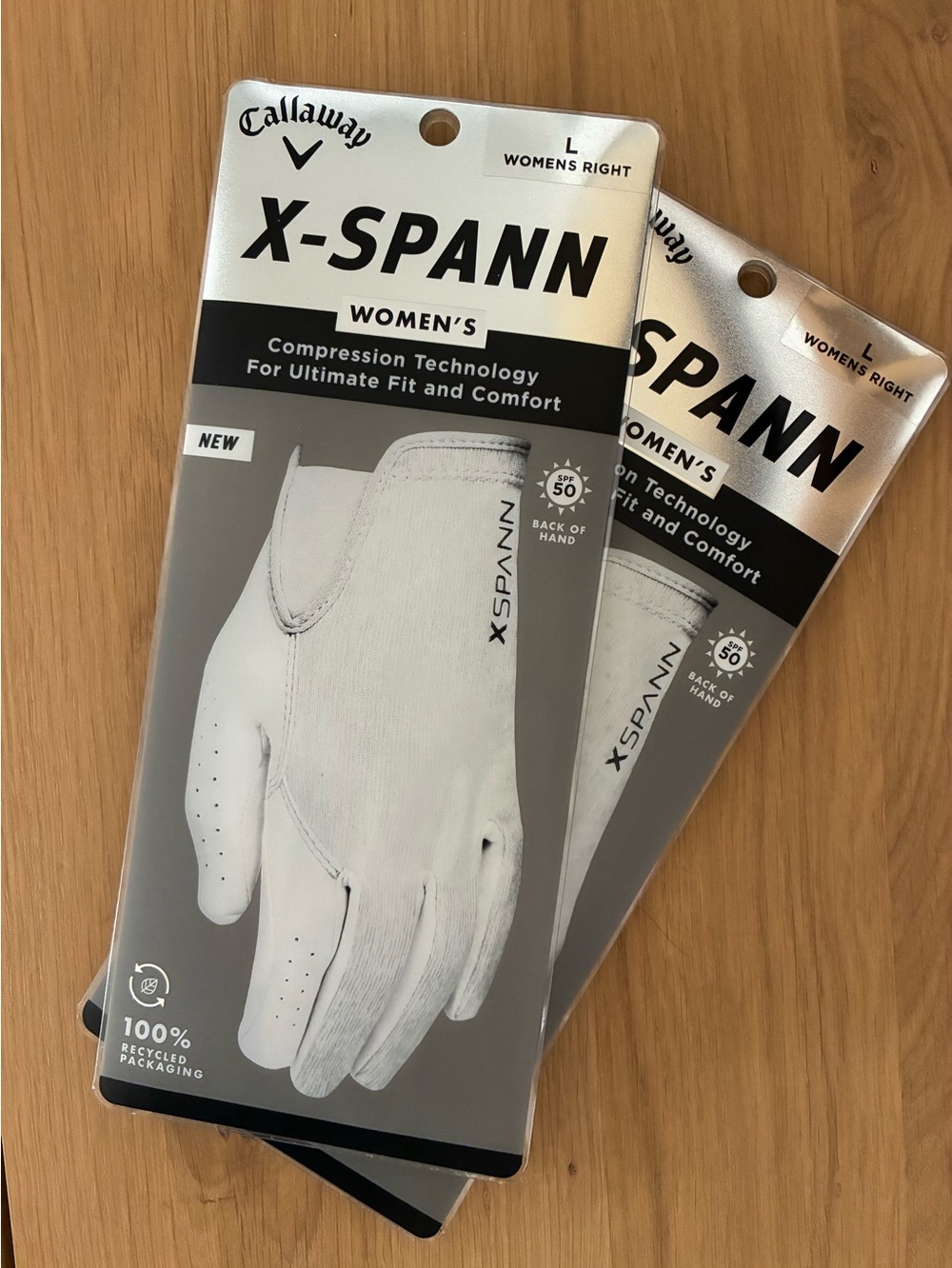 Callaway X-Spann Women's White Golf Glove - RIGHT HAND - Picture 2 of 3